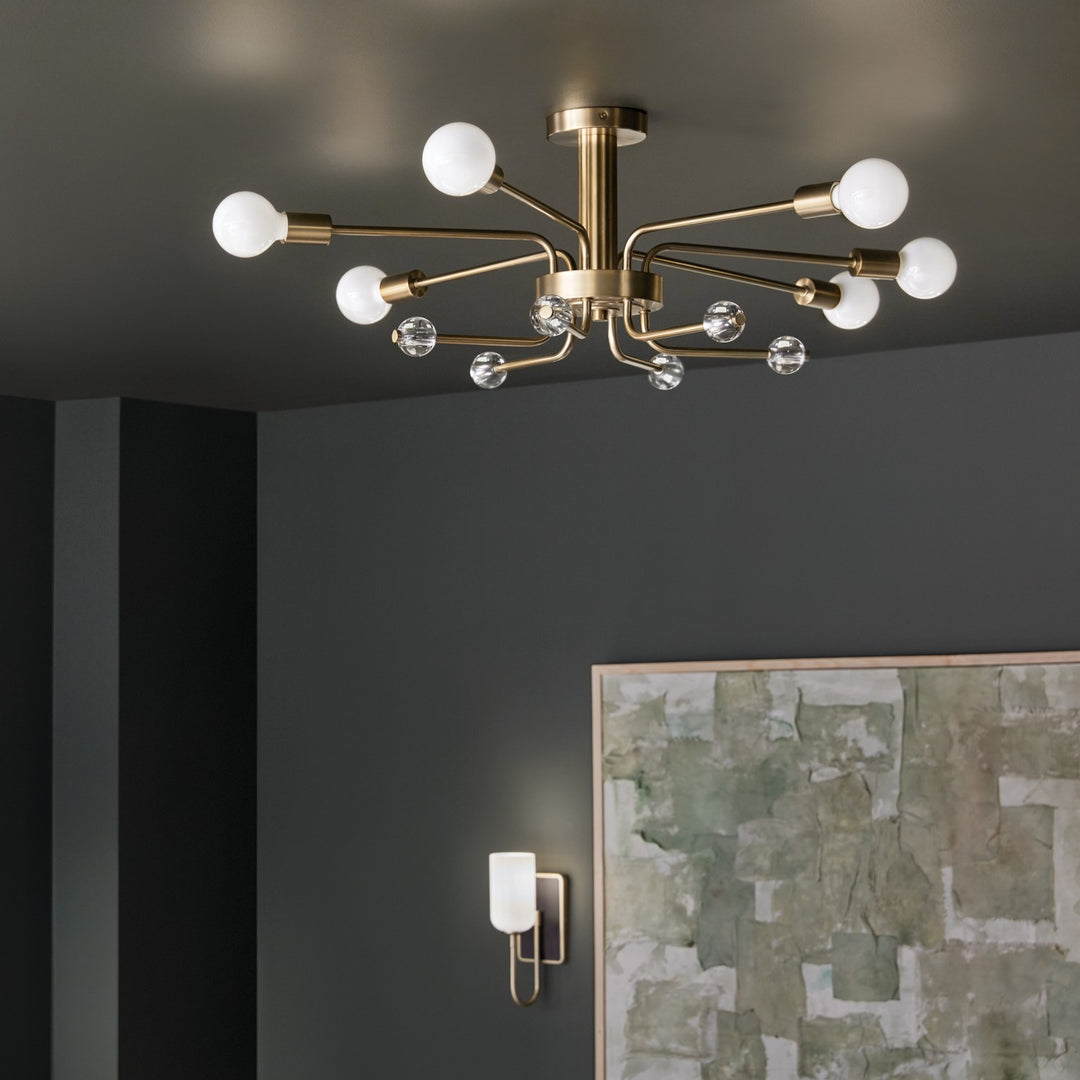 Kichler Six Light Semi Flush Mount