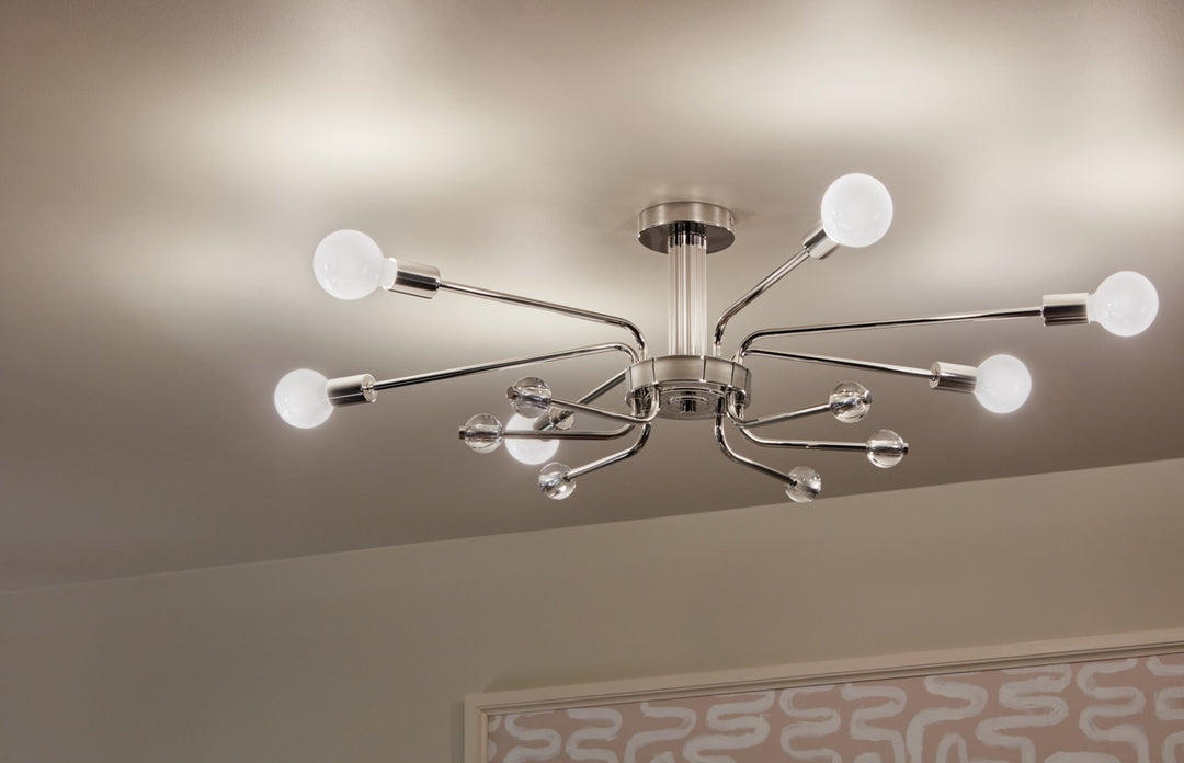 Kichler Six Light Semi Flush Mount