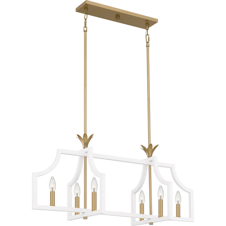 Quoizel Six Light Linear Chandelier