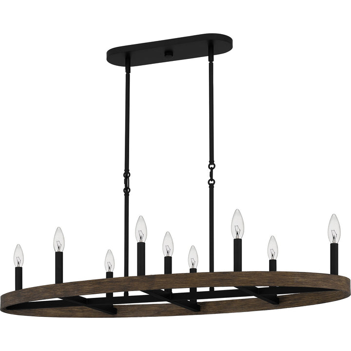 Quoizel Nine Light Linear Chandelier