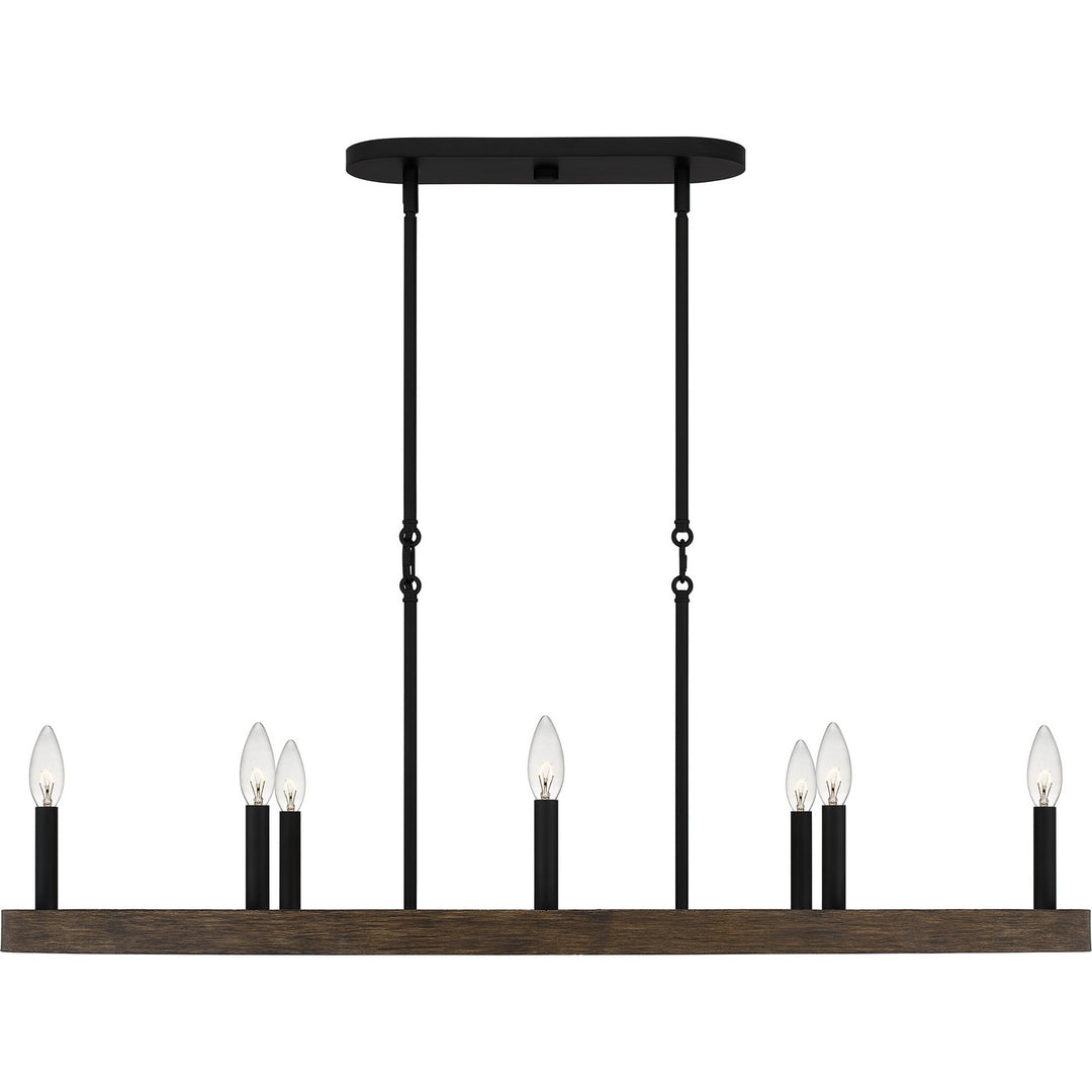 Quoizel Nine Light Linear Chandelier