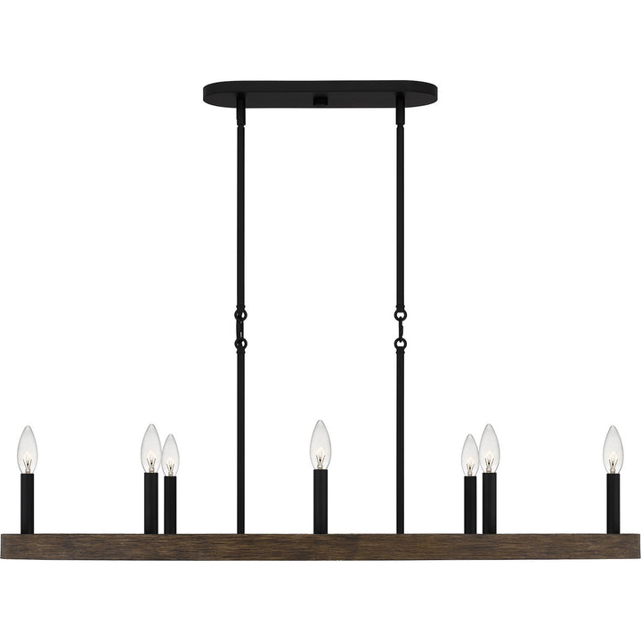 Quoizel Nine Light Linear Chandelier