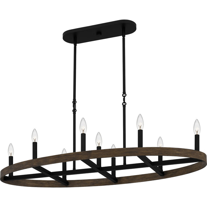 Quoizel Nine Light Linear Chandelier