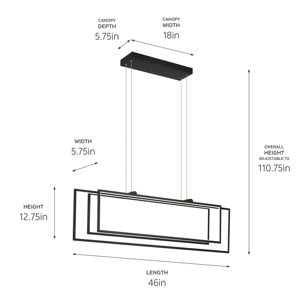 Kichler LED Linear Chandelier