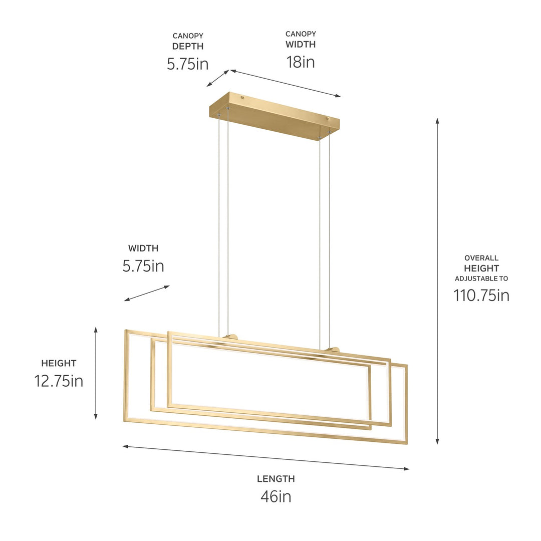 Kichler LED Linear Chandelier