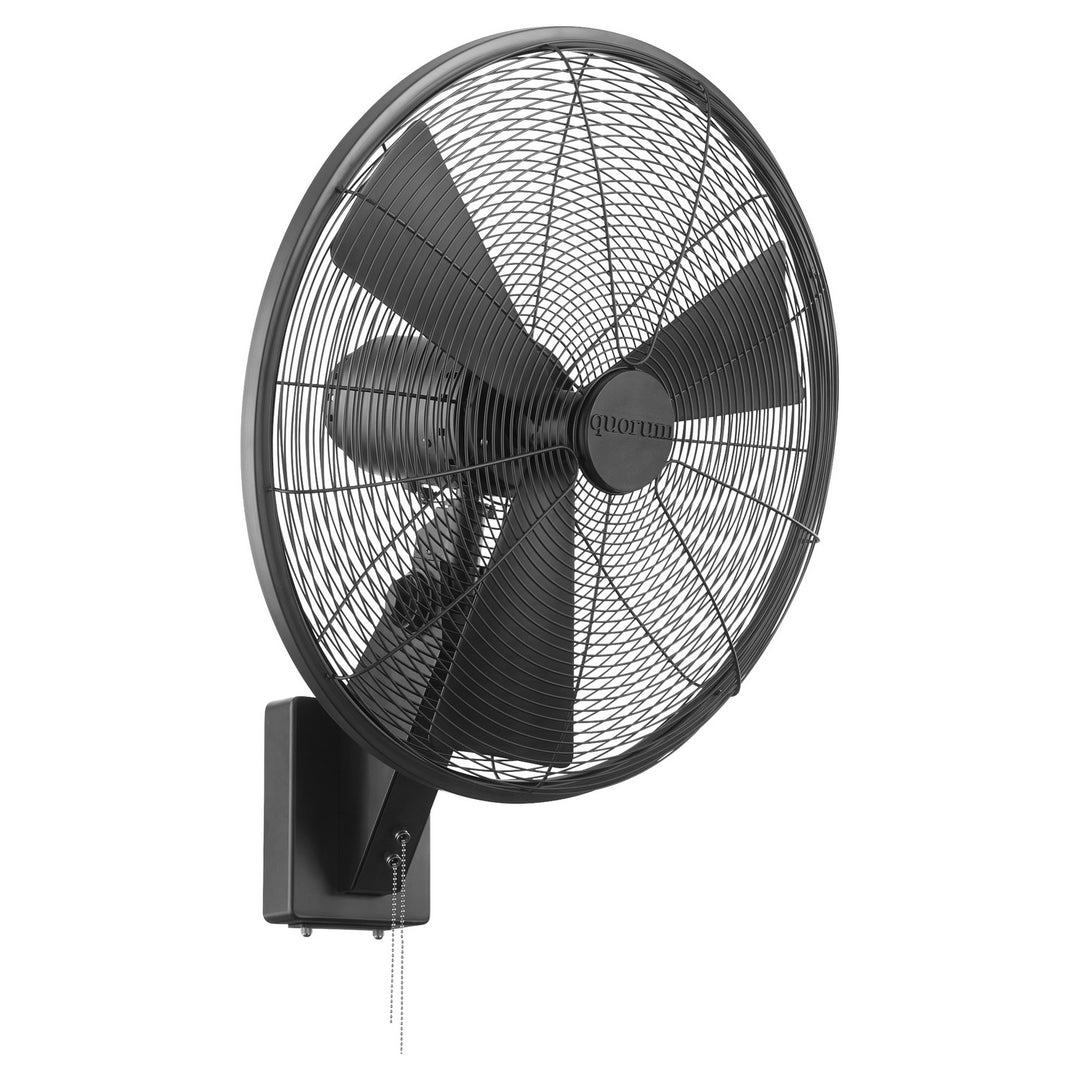 Quorum Impulse 20" Indoor/Outdoor Wall Fan in Matte Black