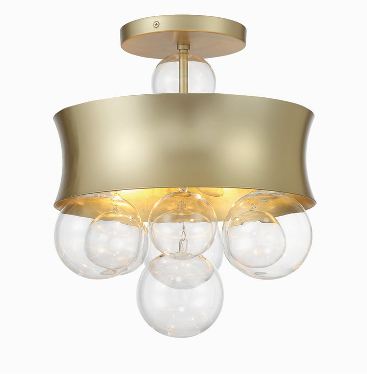 Minka Lavery Verdi Square Three Light Convertible Pendant in Soft Gold