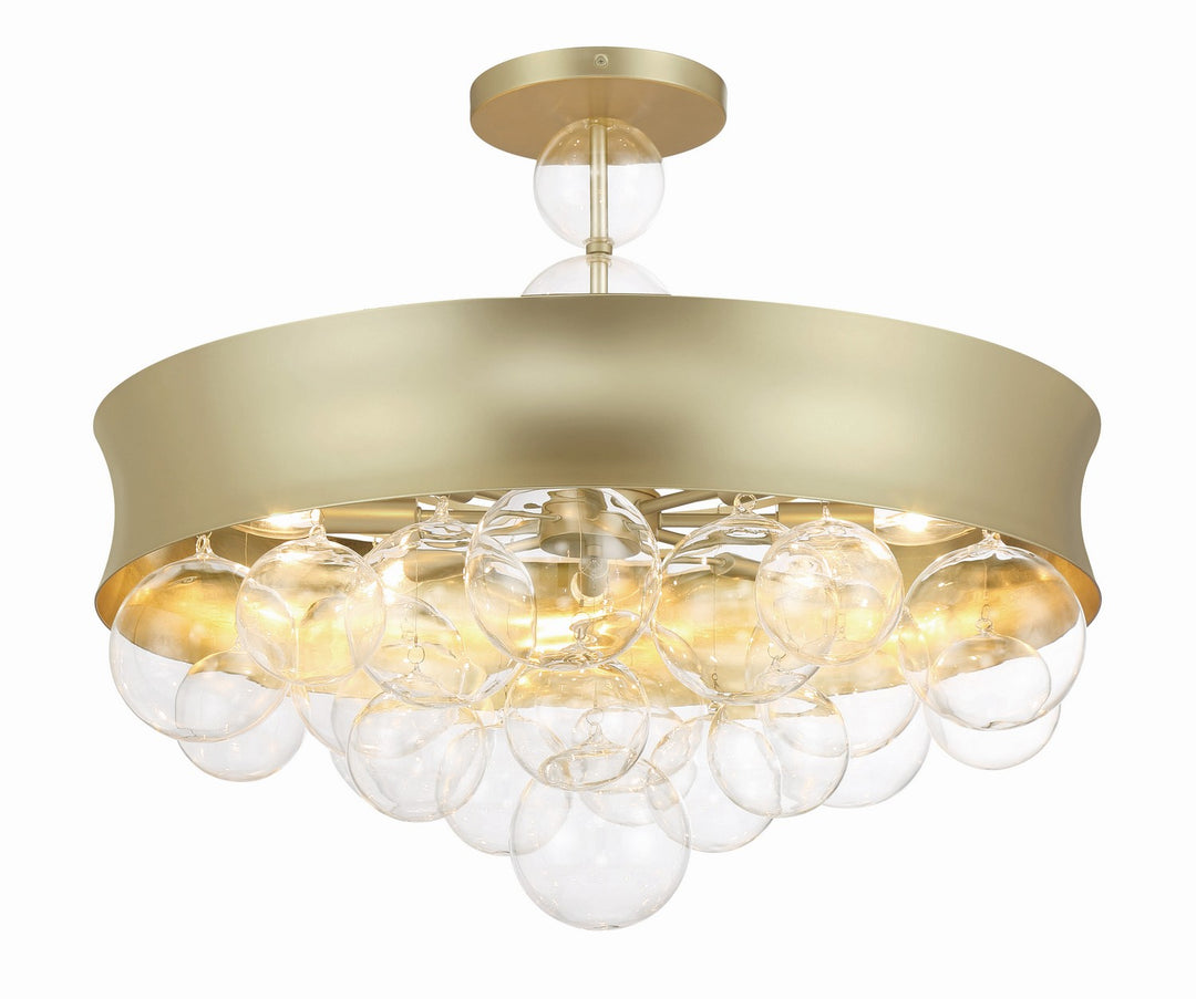 Minka Lavery Verdi Square Eight Light Convertible Pendant in Soft Gold