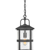 Lakehouse LED Hanging Lantern in Black