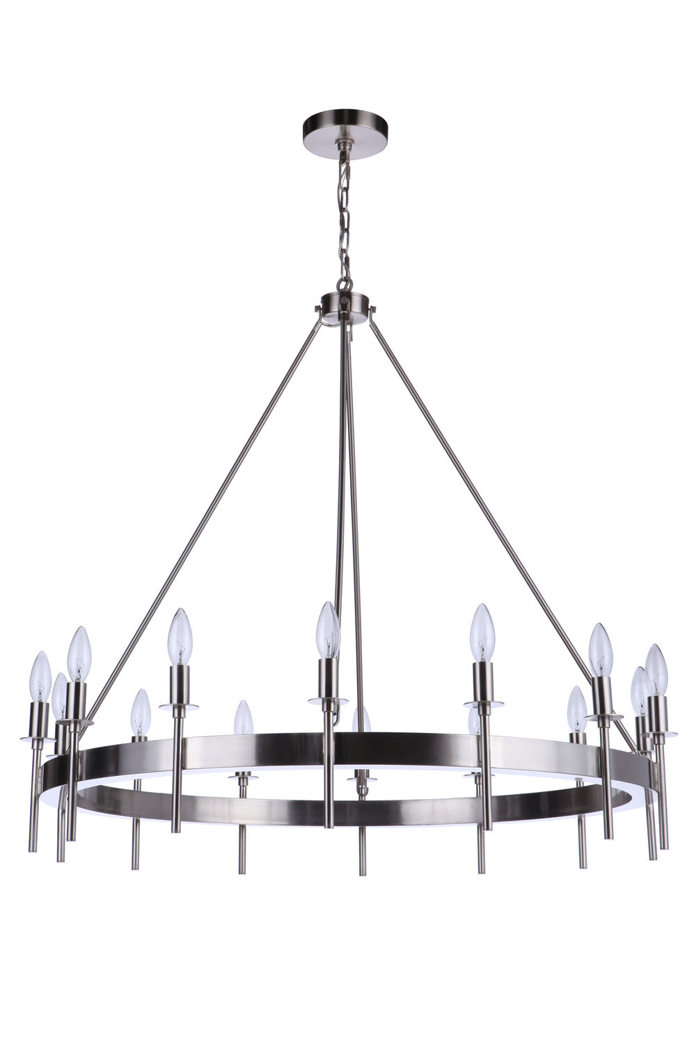 Larrson 14 Light Chandelier in Brushed Polished Nickel