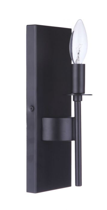 Larrson One Light Wall Sconce in Flat Black