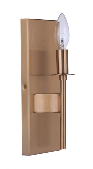 Larrson One Light Wall Sconce in Satin Brass