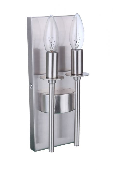 Larrson Two Light Wall Sconce in Brushed Polished Nickel