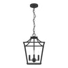 Laurel Ridge Four Light Pendant in Natural Black Iron