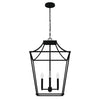Laurel Ridge Four Light Pendant in Natural Black Iron