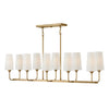 Lewis LED Linear Pendant in Heritage Brass