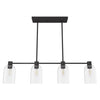 Lochemeade Four Light Linear Chandelier in Noble Bronze