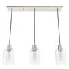 Lochemeade Three Light Linear Cluster in Brushed Nickel