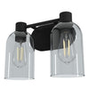 Lochemeade Two Light Vanity in Natural Black Iron