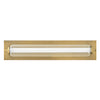 Lucien LED Vanity in Lacquered Brass
