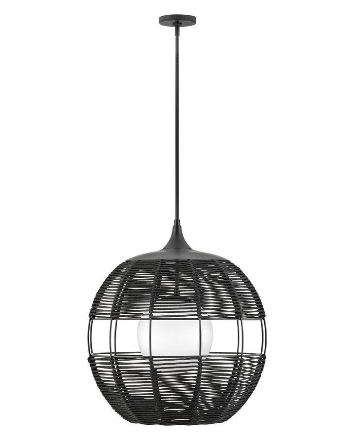 Maddox LED Hanging Lantern in Black