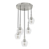 Maple Park Five Light Cluster in Brushed Nickel