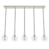 Maple Park Five Light Linear Cluster in Brushed Nickel
