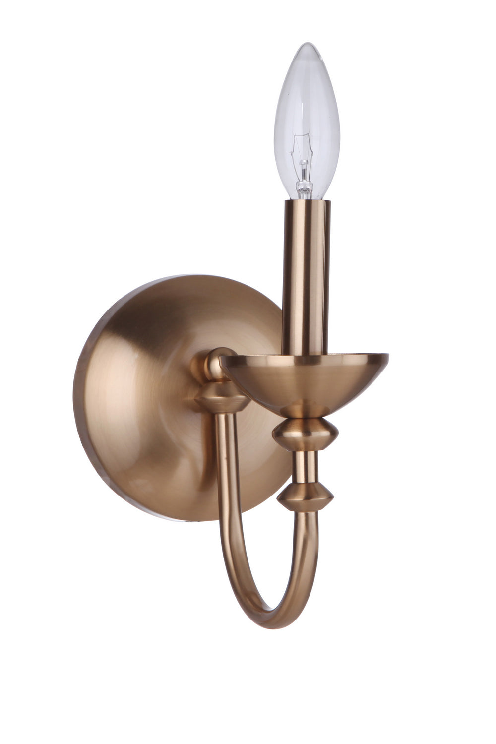 Marlowe One Light Wall Sconce in Satin Brass