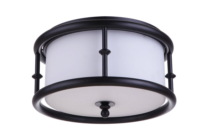 Marlowe Three Light Flushmount in Flat Black