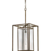 Max LED Hanging Lantern in Burnished Bronze