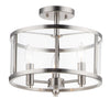 Maxim Three Light Semi Flush Mount