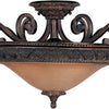 Maxim Three Light Semi-Flush Mount