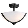 Maxim Three Light Semi Flush Mount