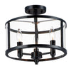 Maxim Three Light Semi Flush Mount