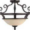 Maxim Two Light Semi-Flush Mount