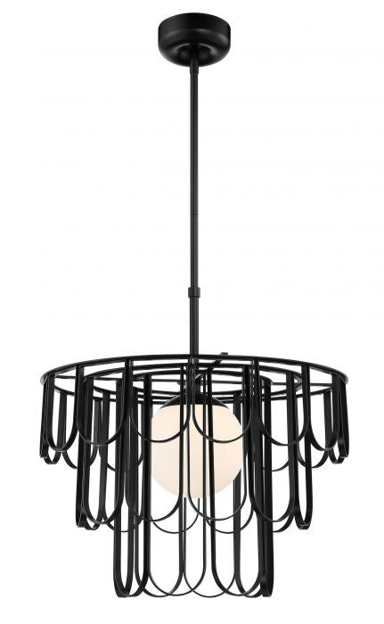 Melody One Light Pendant in Flat Black