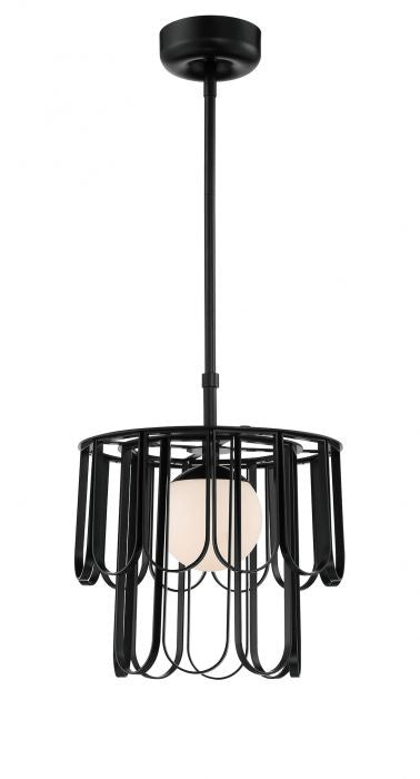 Melody One Light Pendant in Flat Black