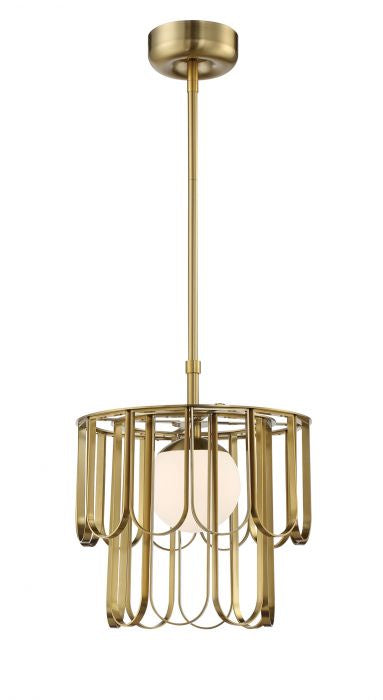 Melody One Light Pendant in Satin Brass