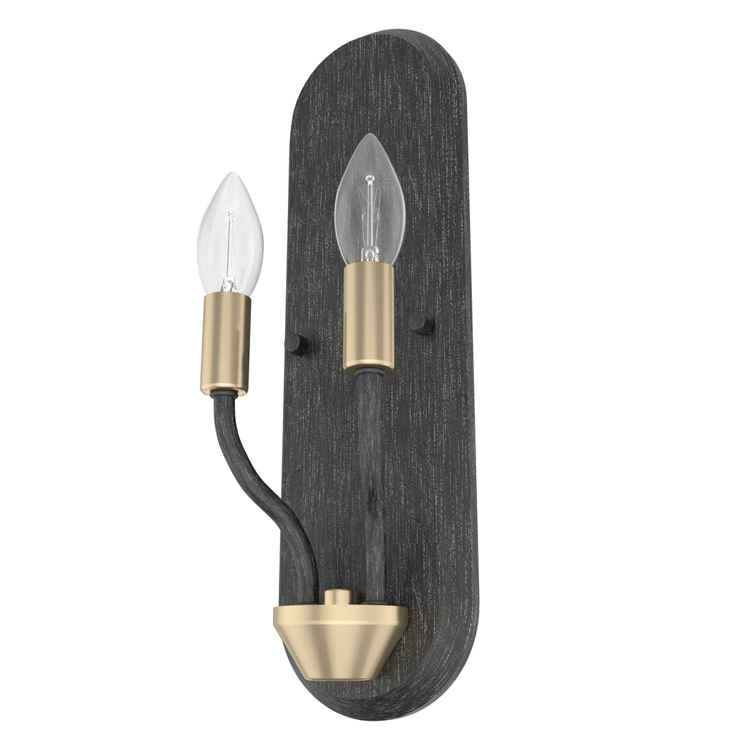 Merlin Two Light Wall Sconce in Rustic Iron