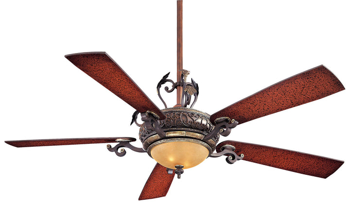 Minka Aire Napoli 56" Ceiling Fan in Sterling Walnut with 20W Dimmable LED Light and Wall Control