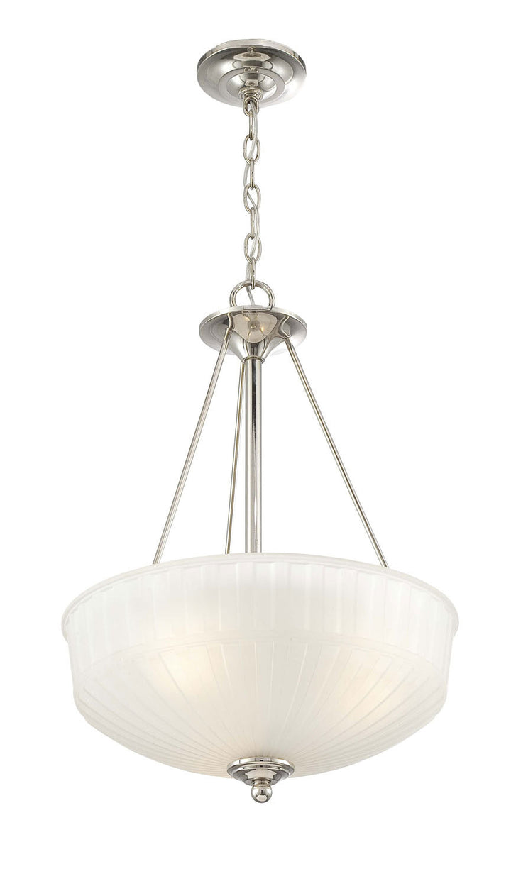 Minka Lavery 1730 Series Three Light Pendant in Polished Nickel