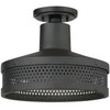 Minka Lavery Abalone Point One Light Outdoor Flush Mount in Coal