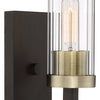 Minka Lavery Ainsley Court One Light Bath in Aged Kinston Bronze with Brushed Brass