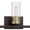 Minka Lavery Ainsley Court Three Light Bath in Aged Kinston Bronze with Brushed Brass