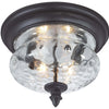 Minka Lavery Ardmore Two Light Flush Mount in Coal