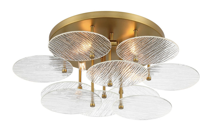 Minka Lavery Artze Four Light Flush Mount in Soft Brass