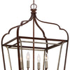 Minka Lavery Astrapia Four Light Foyer Pendant in Dark Rubbed Sienna With Aged Silver