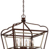 Minka Lavery Astrapia Six Light Pendant in Dark Rubbed Sienna With Aged Silver