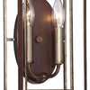 Minka Lavery Astrapia Two Light Wall Sconce in Dark Rubbed Sienna With Aged Silver