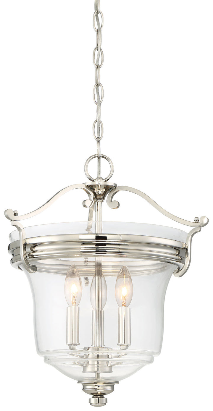 Minka Lavery Audreys Point Three Light Pendant (Convertible To Semi Flush) in Polished Nickel